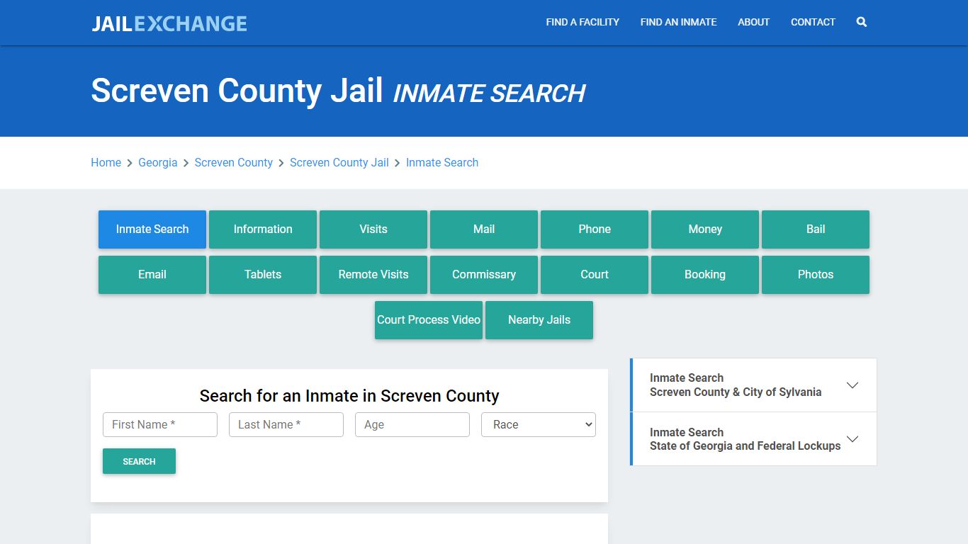 Screven County Jail, GA Inmate Search: Roster & Mugshots