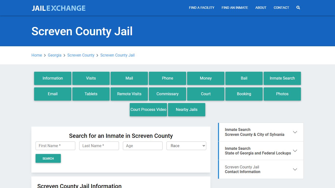 Screven County Jail Roster Lookup, GA, Inmate Search